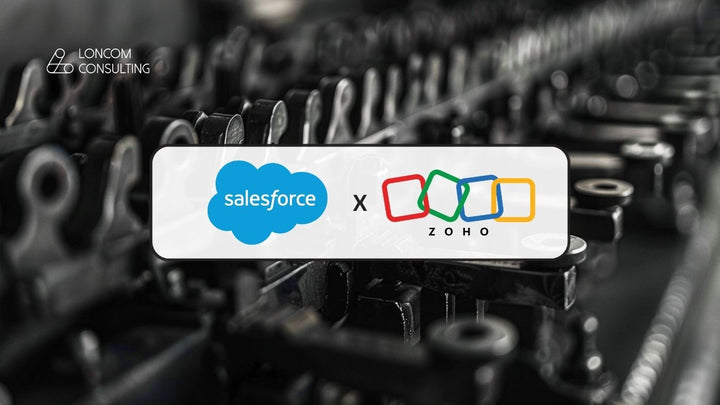 Diagram showing the Zoho CRM to Salesforce migration process, from data audit to cutover